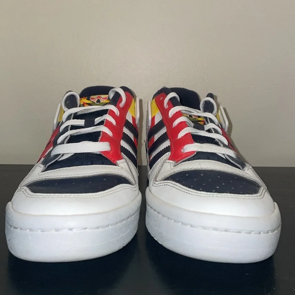 Adidas Low Legend Ink Red. Size 10.5.  Leather.‎ Red, Blue, White, Yellow.